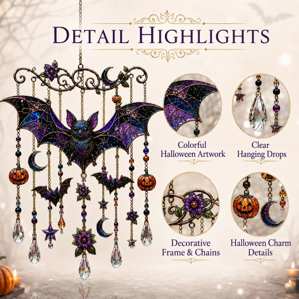 🔥Last Day 49% OFF - Halloween Suncatcher Wind Chime