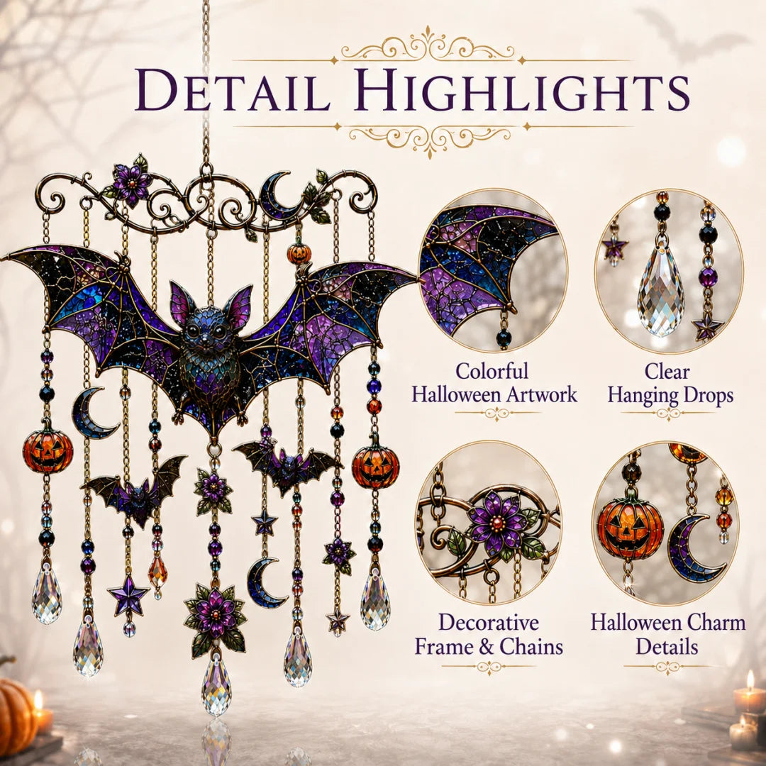 🔥Last Day 49% OFF - Halloween Suncatcher Wind Chime