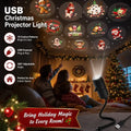 Plug-&-Play HD Christmas Projector – 6 or 10 Festive Scenes