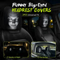 Funny Cartoon Car Headrest Covers – 2PCS Universal Fit