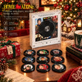 (Free Shipping) Custom Mini Vinyl Record Music Player With 9 Discs, Magnetic Disc Music Player with Rechargeable Battery